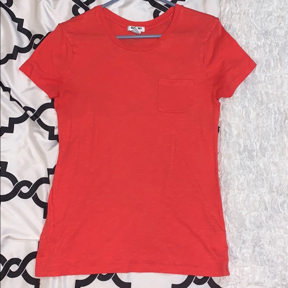 Coral Pocket Tee